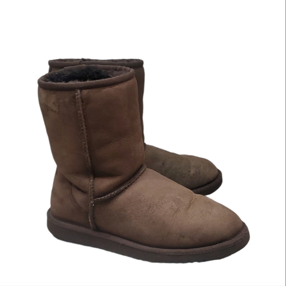 Ugg Australia Women 5825 Ankle Leather Sheepskin Boots shoes sz 6